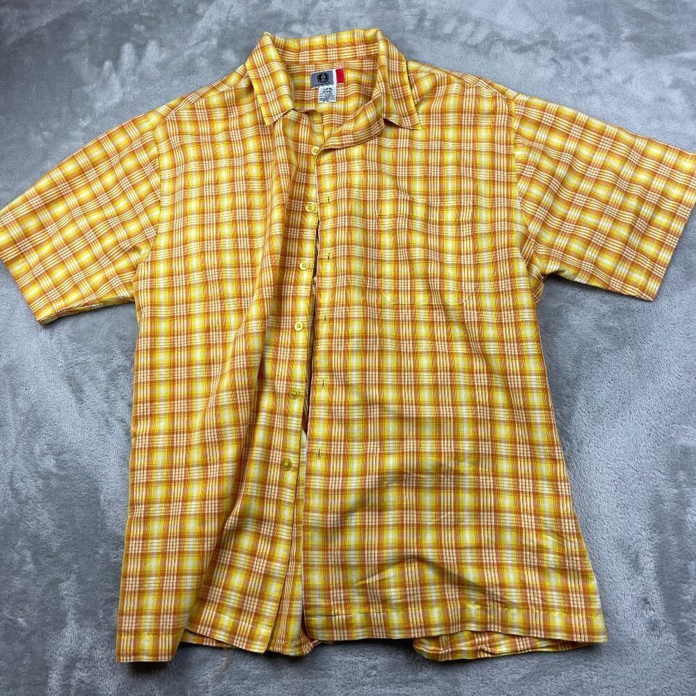 Arizona Jeans Co Button Down Short Sleeve Shirt Men's Size Large